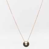 Cartier Amulette de Cartier Pendant Necklace 18K Rose Gold with Onyx and Diamond XS — thumbnail 3
