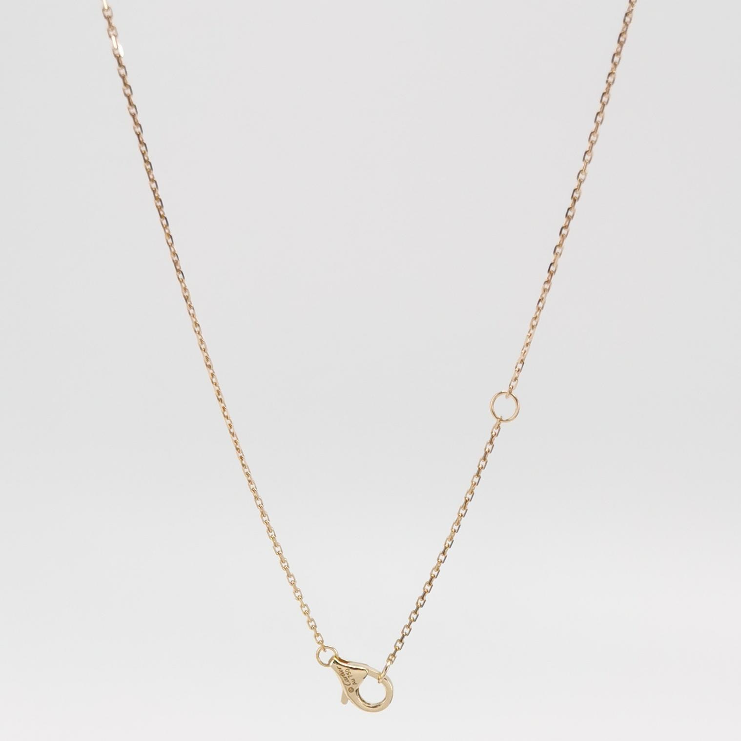 Cartier Amulette de Cartier Pendant Necklace 18K Yellow Gold with Mother of Pearl and Diamond XS — photo 3 of 7