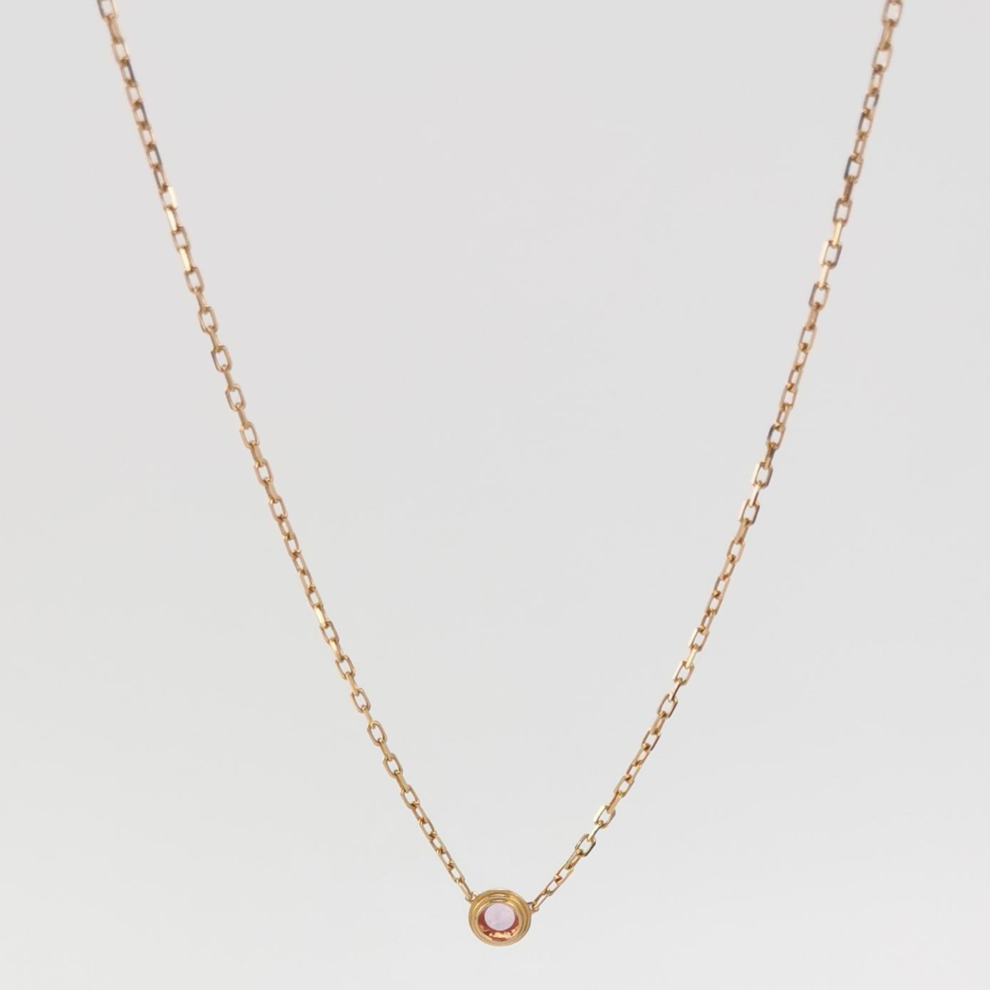 Cartier Cartier D'Amour Pendant Necklace 18K Rose Gold with Pink Sapphire Small — photo 5 of 7