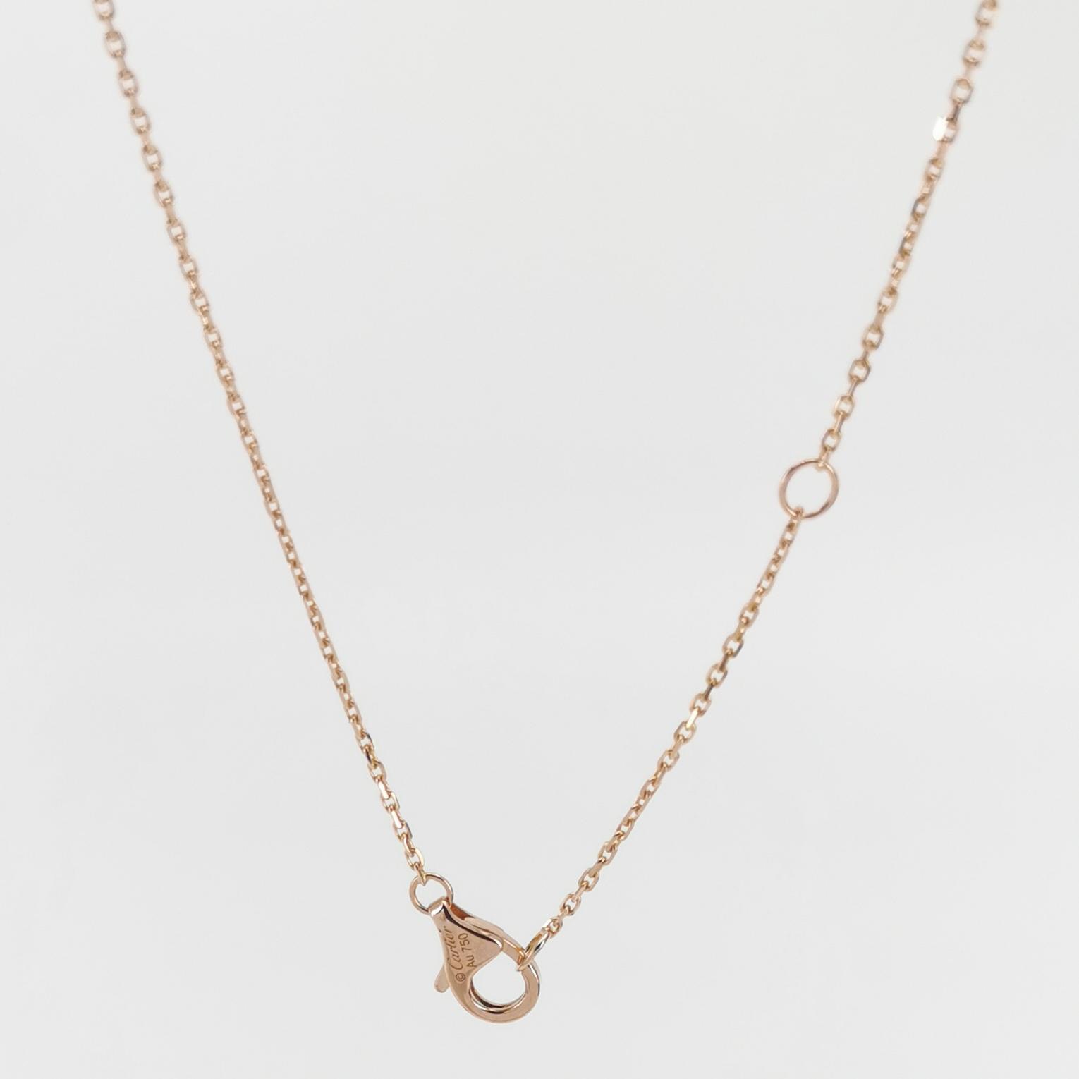 Cartier Amulette de Cartier Pendant Necklace 18K Rose Gold with Malachite and Diamond XS — photo 3 of 7