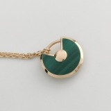 Cartier Amulette de Cartier Pendant Necklace 18K Rose Gold with Malachite and Diamond XS — thumbnail 6
