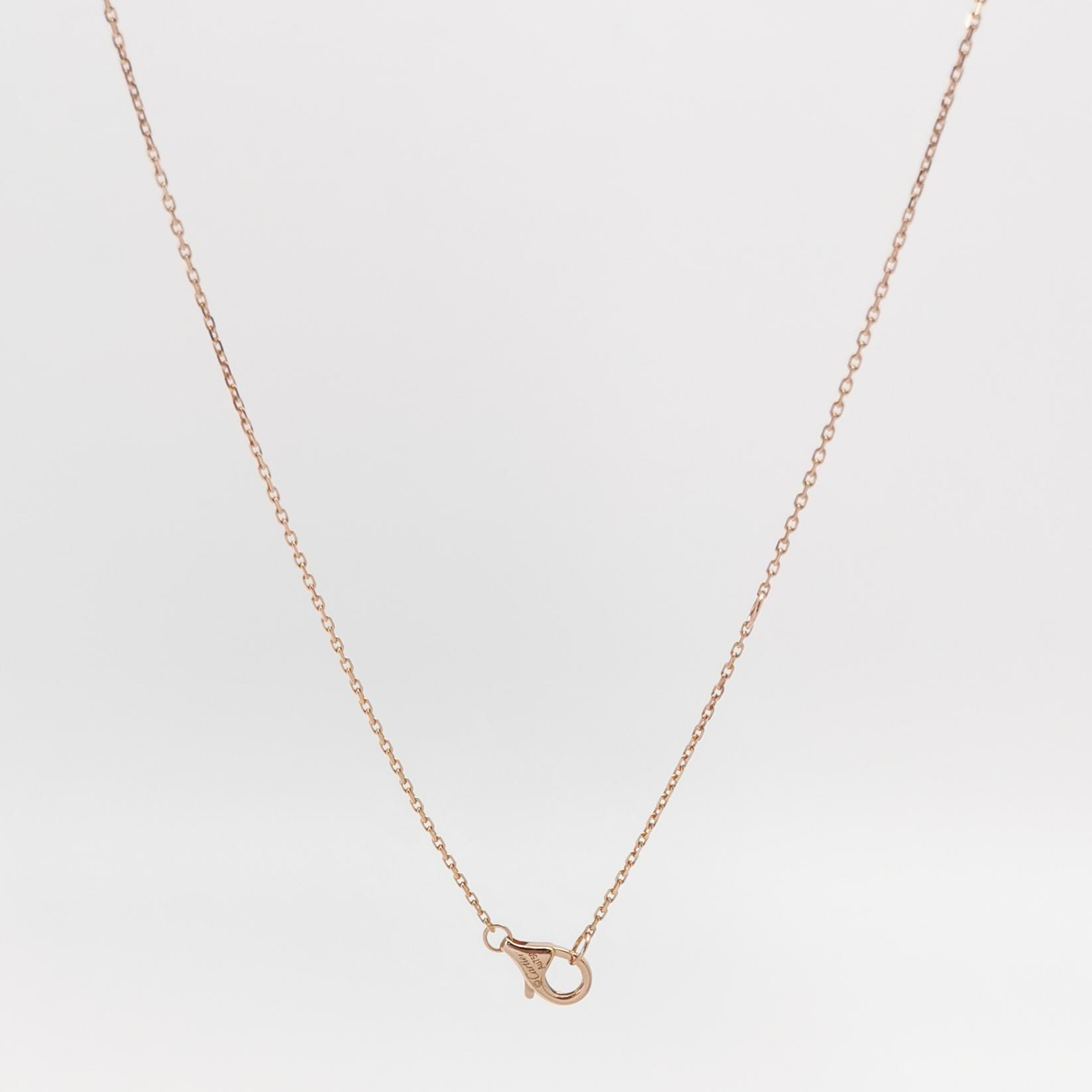 Cartier Amulette de Cartier Pendant Necklace 18K Rose Gold with Onyx and Diamond XS — photo 3 of 6