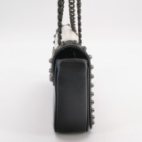 Prada Chain Flap Bag Studded Glace Calf Small — thumbnail 4