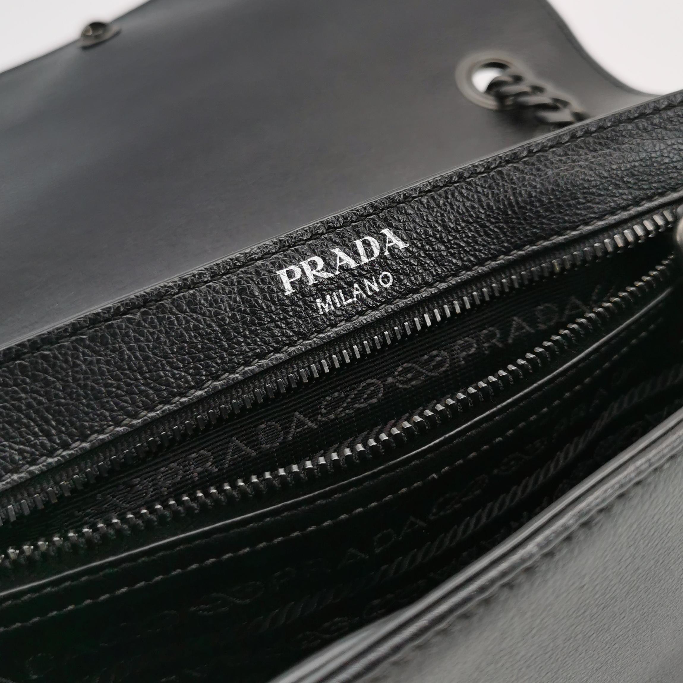Prada Chain Flap Bag Studded Glace Calf Small — photo 8 of 25