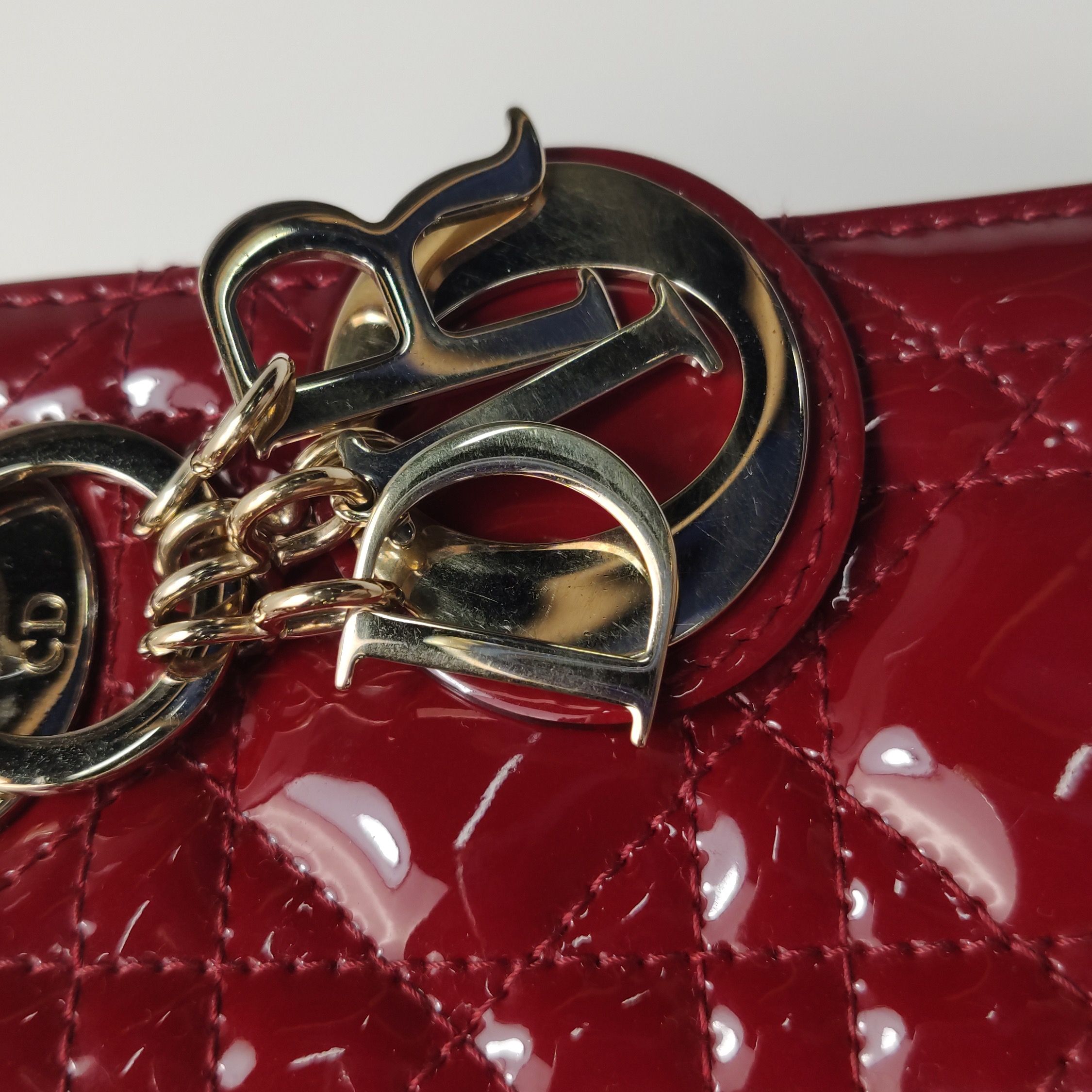 Dior Lady Dior Chain Bag Cannage Quilt Patent Mini — photo 9 of 17