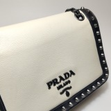 Prada Chain Flap Bag Studded Glace Calf Small — thumbnail 11