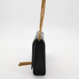 Saint Laurent(YSL) Classic Monogram Tassel Crossbody Bag Crocodile Embossed Leather Medium — thumbnail 3