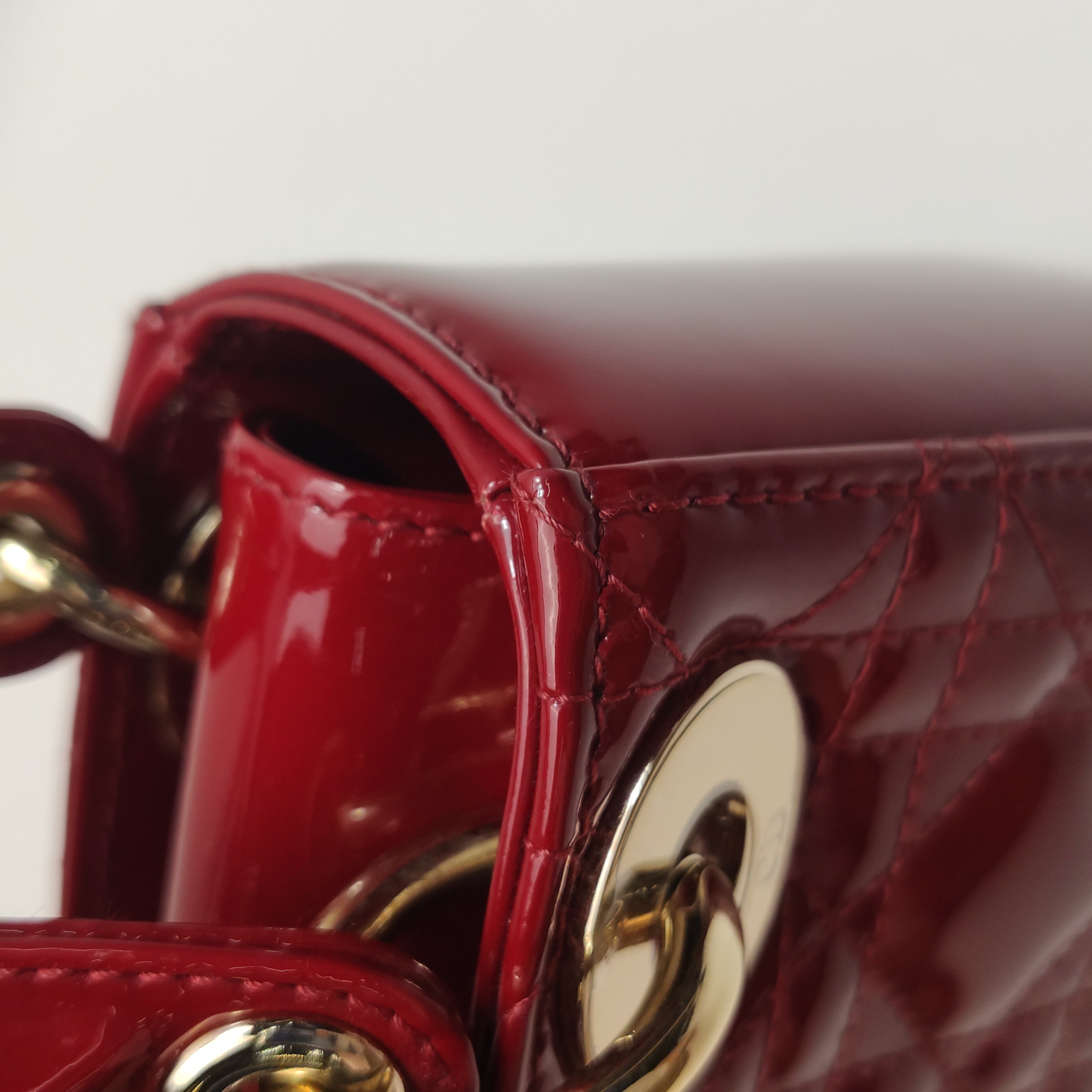 Dior Lady Dior Chain Bag Cannage Quilt Patent Mini — photo 16 of 17