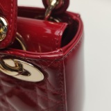 Dior Lady Dior Chain Bag Cannage Quilt Patent Mini — thumbnail 16
