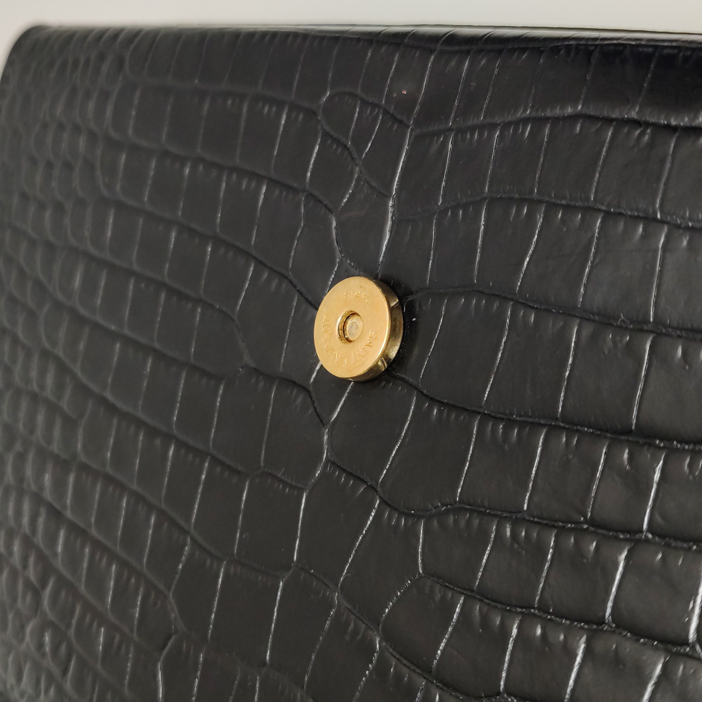 Saint Laurent(YSL) Classic Monogram Tassel Crossbody Bag Crocodile Embossed Leather Medium