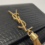 Saint Laurent(YSL) Classic Monogram Tassel Crossbody Bag Crocodile Embossed Leather Medium — thumbnail 8