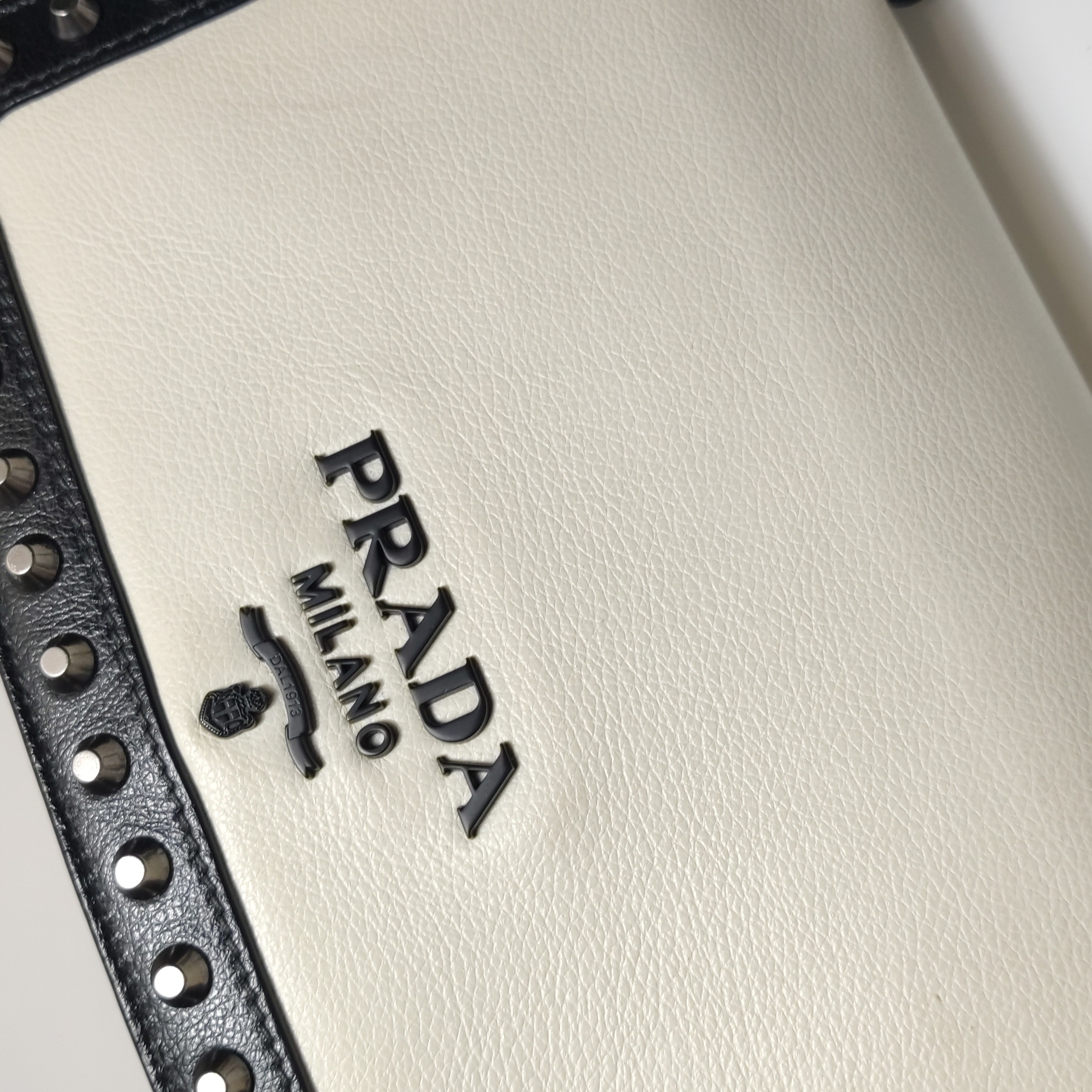 Prada Chain Flap Bag Studded Glace Calf Small — photo 25 of 25