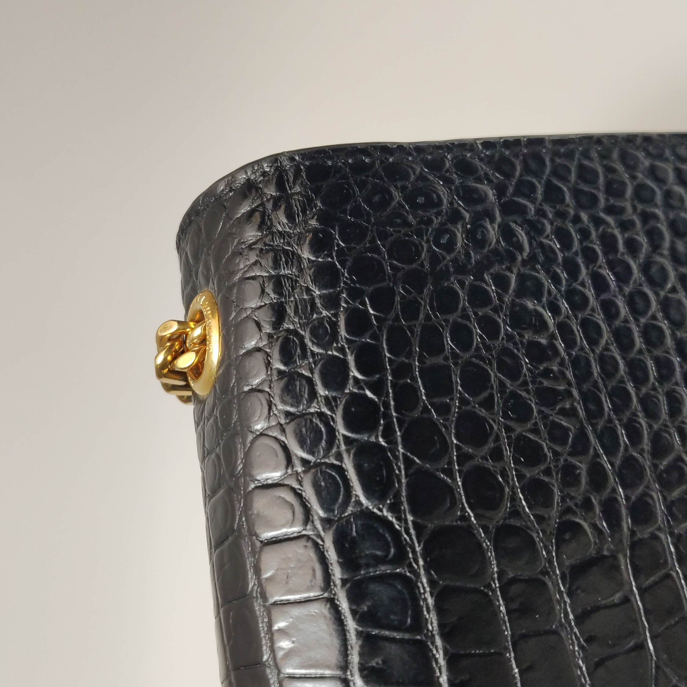 Saint Laurent(YSL) Classic Monogram Tassel Crossbody Bag Crocodile Embossed Leather Medium