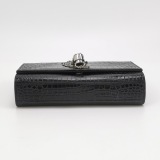 Saint Laurent(YSL) Classic Monogram Tassel Crossbody Bag Crocodile Embossed Leather Small — thumbnail 6
