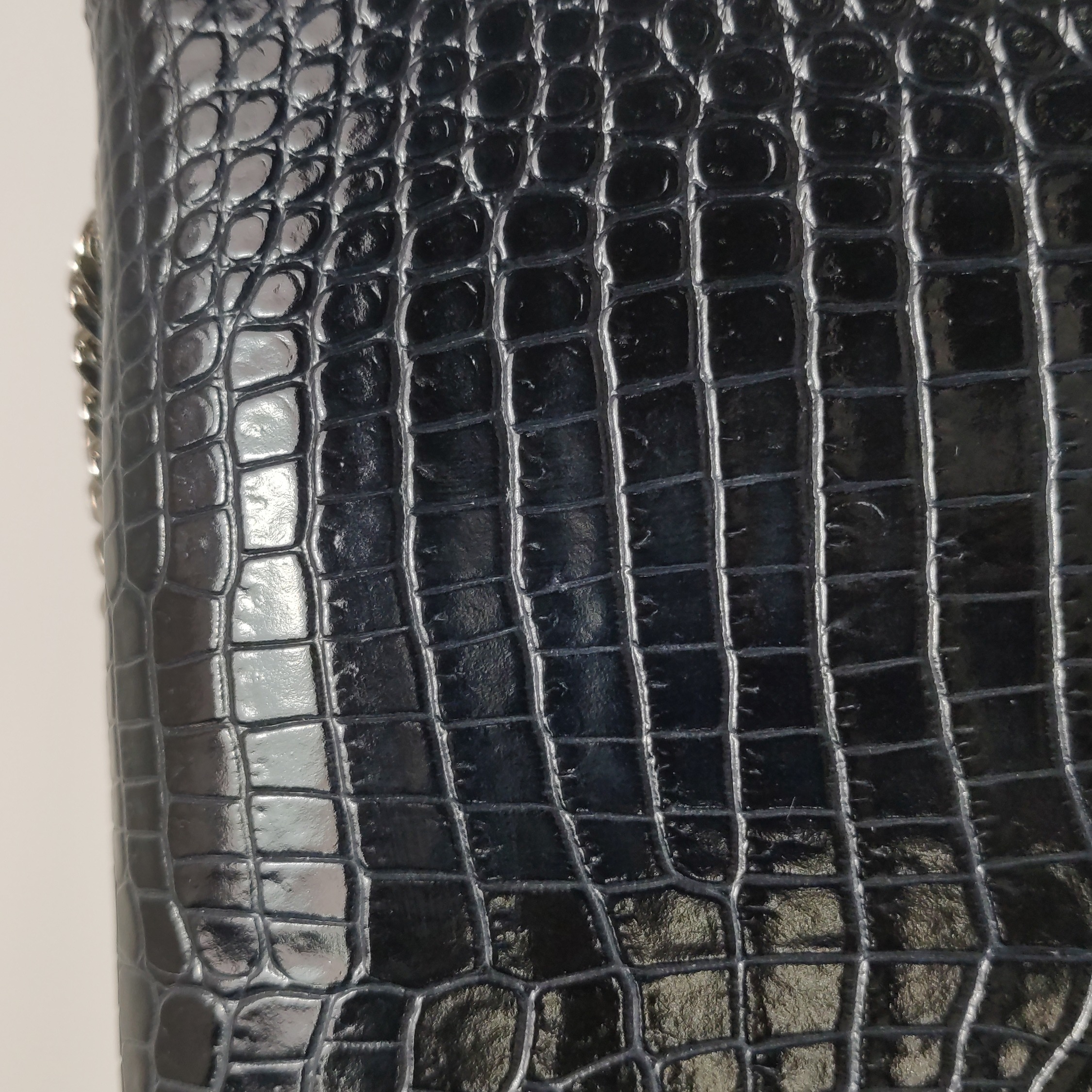 Saint Laurent(YSL) Classic Monogram Tassel Crossbody Bag Crocodile Embossed Leather Small