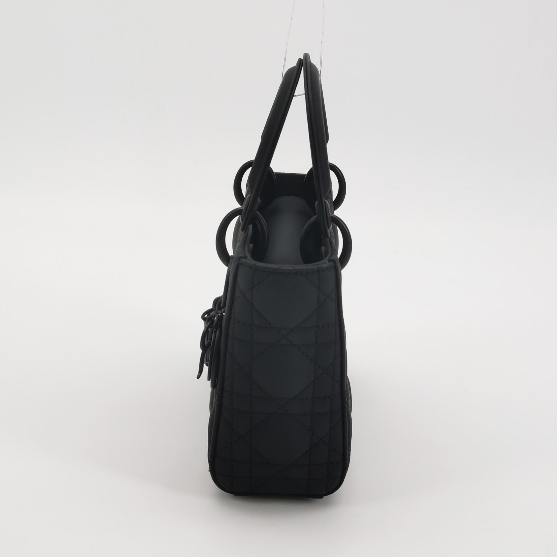 Dior Ultra Matte Lady Dior Chain Bag Cannage Quilt Calfskin Mini — photo 3 of 17