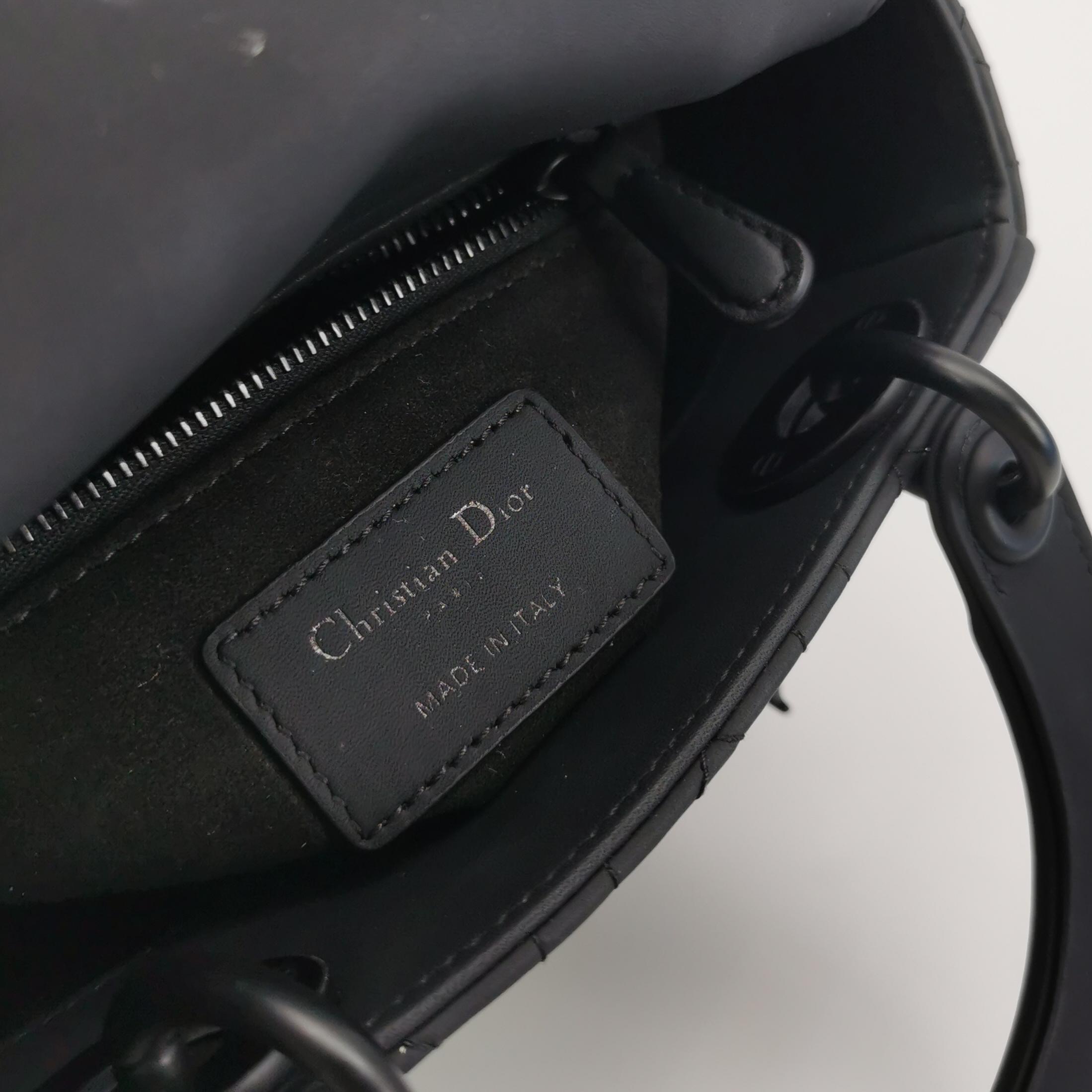 Dior Ultra Matte Lady Dior Chain Bag Cannage Quilt Calfskin Mini — photo 8 of 17