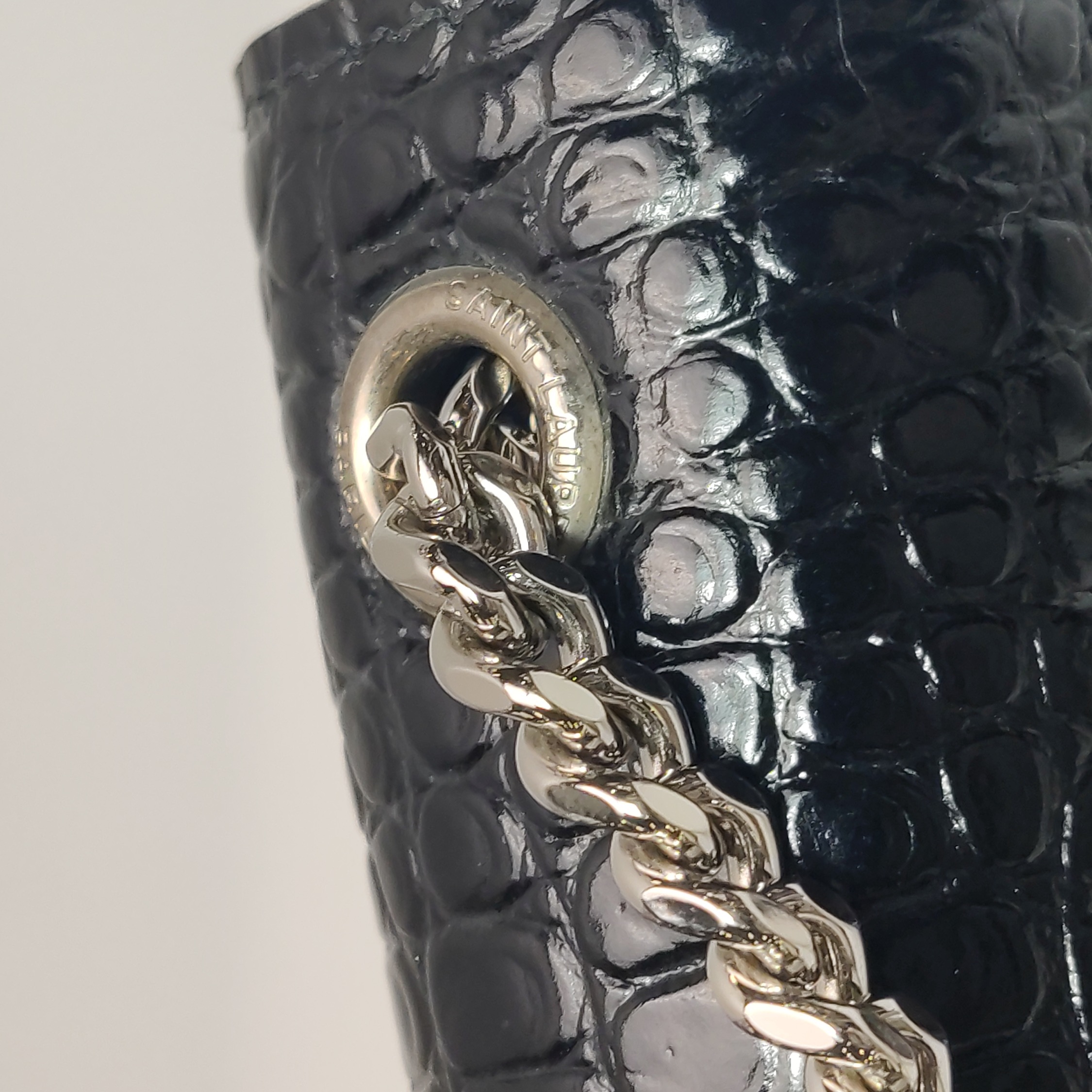Saint Laurent(YSL) Classic Monogram Tassel Crossbody Bag Crocodile Embossed Leather Medium