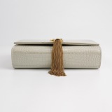 Saint Laurent(YSL) Classic Monogram Tassel Crossbody Bag Crocodile Embossed Leather Small — thumbnail 6