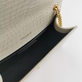Saint Laurent(YSL) Classic Monogram Tassel Crossbody Bag Crocodile Embossed Leather Small — thumbnail 7