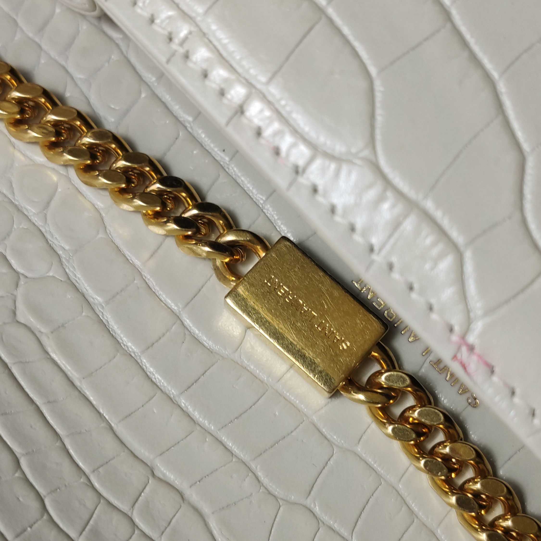 Saint Laurent(YSL) Classic Monogram Tassel Crossbody Bag Crocodile Embossed Leather Small — photo 11 of 15