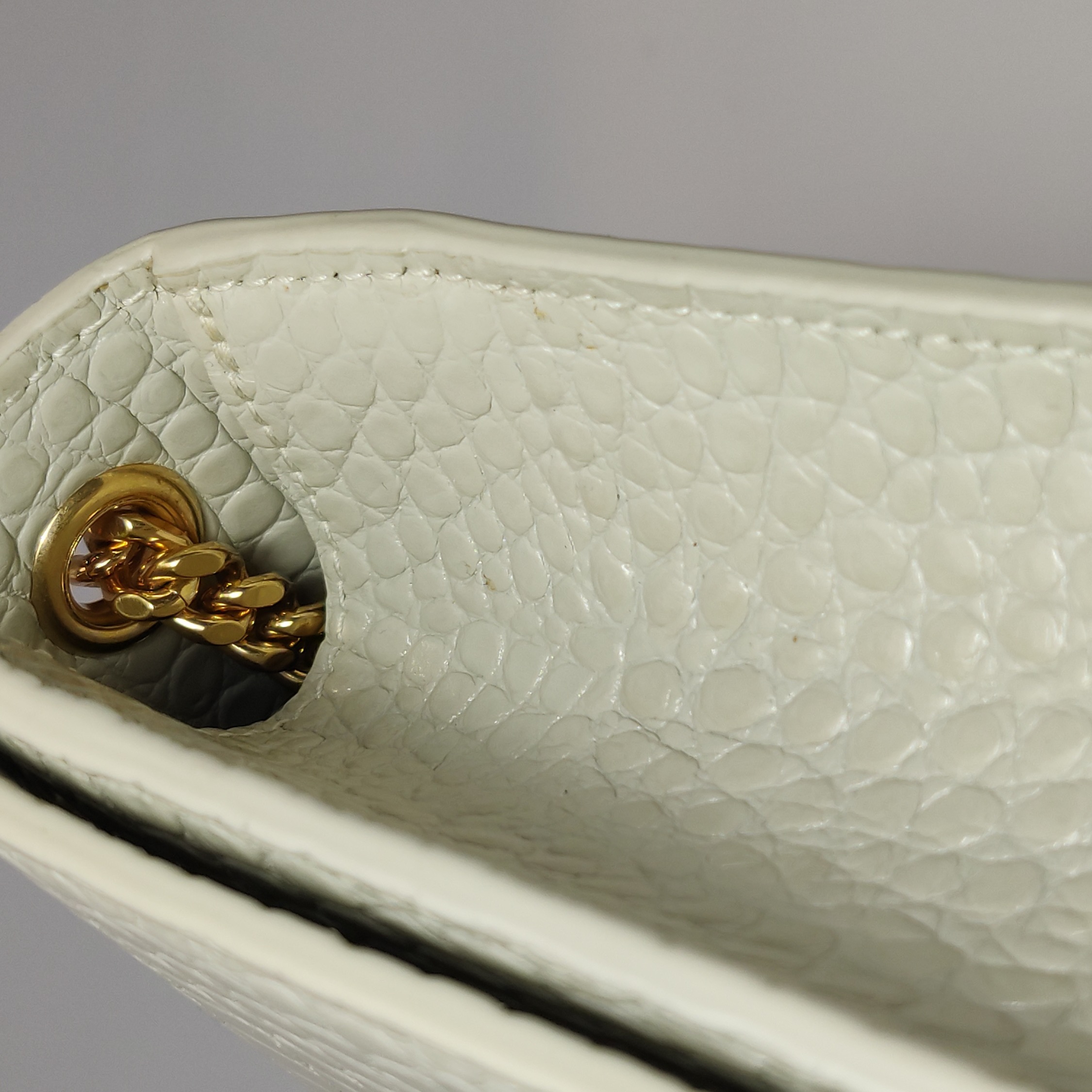 Saint Laurent(YSL) Classic Monogram Tassel Crossbody Bag Crocodile Embossed Leather Small — photo 12 of 15