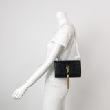 Saint Laurent(YSL) Classic Monogram Tassel Crossbody Bag Crocodile Embossed Leather Small — thumbnail 2