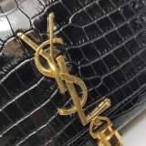 Saint Laurent(YSL) Classic Monogram Tassel Crossbody Bag Crocodile Embossed Leather Small — thumbnail 12