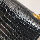 Saint Laurent(YSL) Classic Monogram Tassel Crossbody Bag Crocodile Embossed Leather Small — thumbnail 10