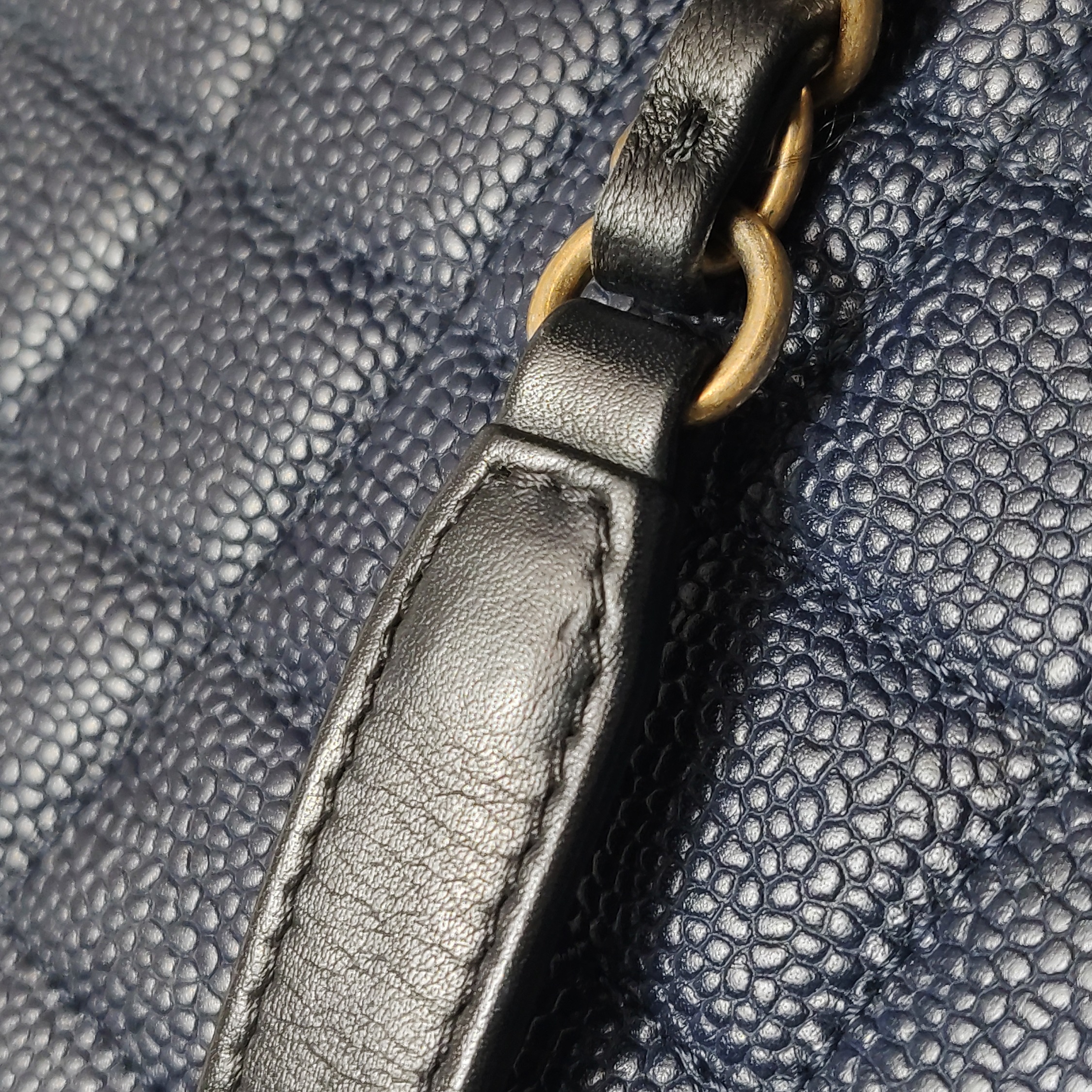 Chanel Filigree Vanity Case Quilted Caviar Medium