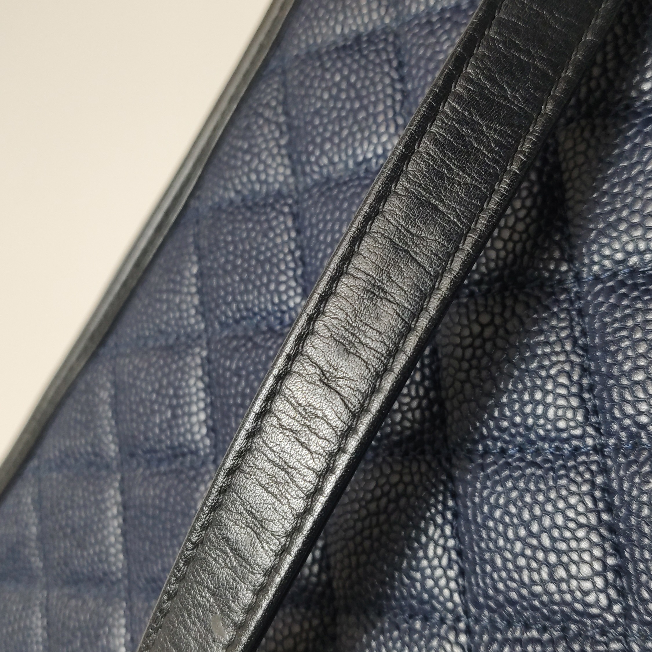Chanel Filigree Vanity Case Quilted Caviar Medium