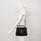 Saint Laurent(YSL) Classic Monogram College Bag Matelasse Chevron Leather Medium — thumbnail 2