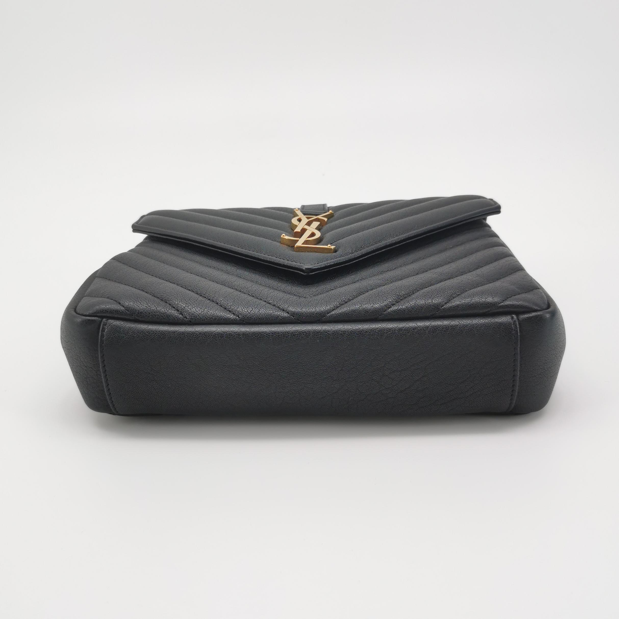 Saint Laurent(YSL) Classic Monogram College Bag Matelasse Chevron Leather Medium — photo 6 of 12