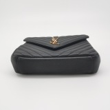 Saint Laurent(YSL) Classic Monogram College Bag Matelasse Chevron Leather Medium — thumbnail 6