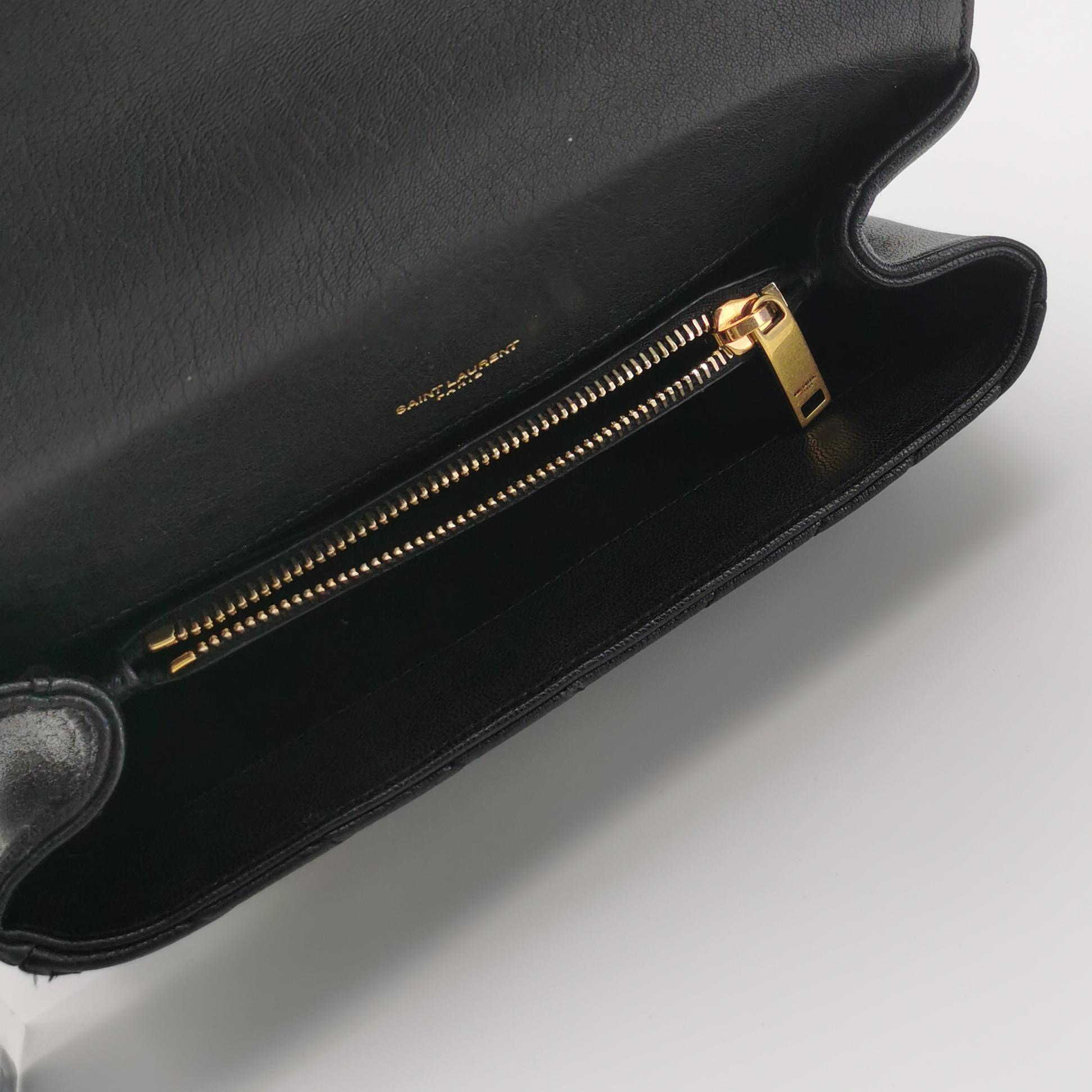 Saint Laurent(YSL) Classic Monogram College Bag Matelasse Chevron Leather Medium — photo 7 of 12