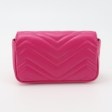 Gucci GG Marmont Flap Bag Matelasse Leather Super Rose Pink  Mini — thumbnail 5