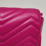 Gucci GG Marmont Flap Bag Matelasse Leather Super Rose Pink  Mini — thumbnail 13