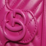 Gucci GG Marmont Flap Bag Matelasse Leather Super Rose Pink  Mini — thumbnail 11