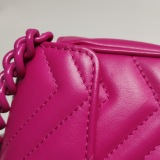 Gucci GG Marmont Flap Bag Matelasse Leather Super Rose Pink  Mini — thumbnail 16