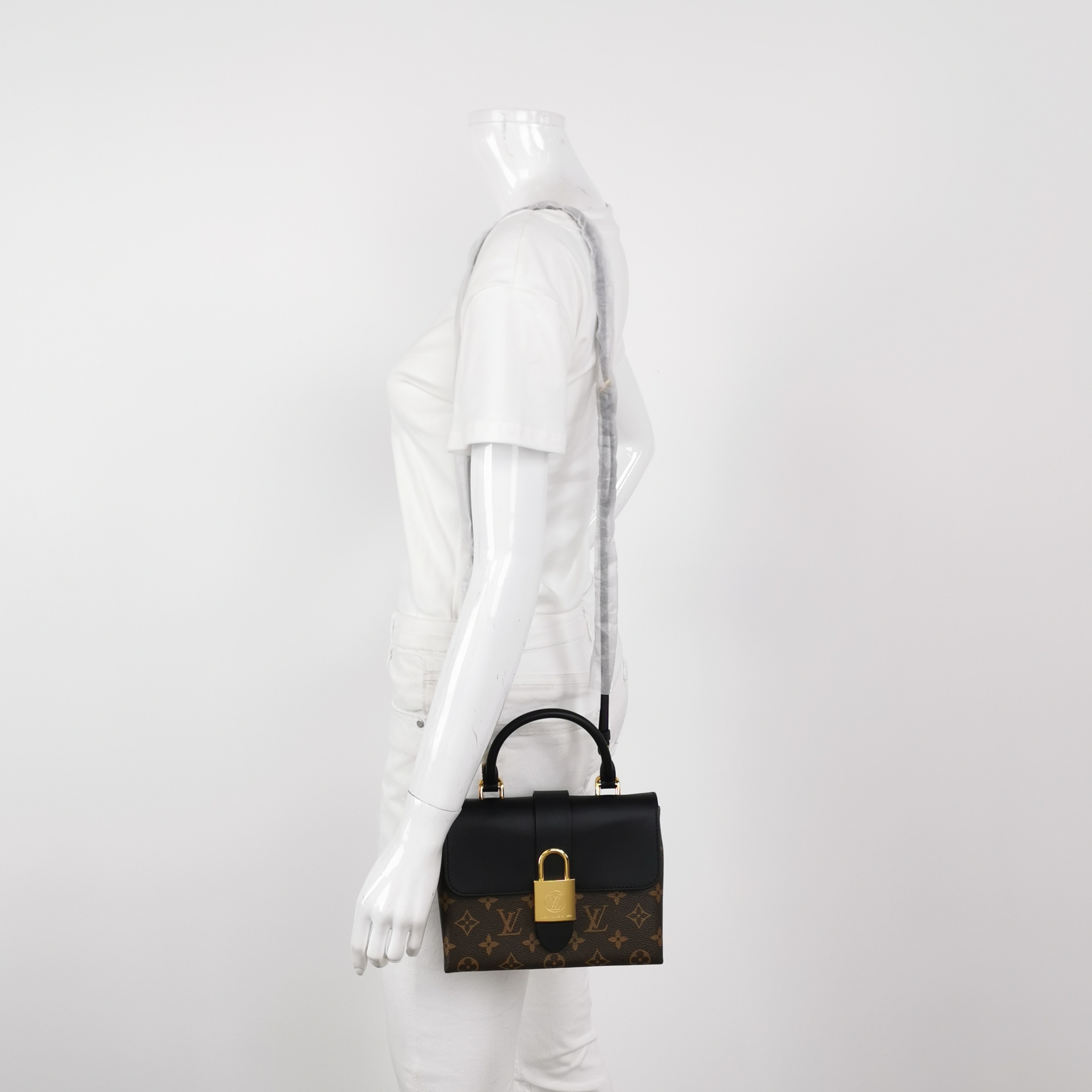 Louis Vuitton(LV) Locky Handbag Monogram Canvas with Leather BB — alternate view