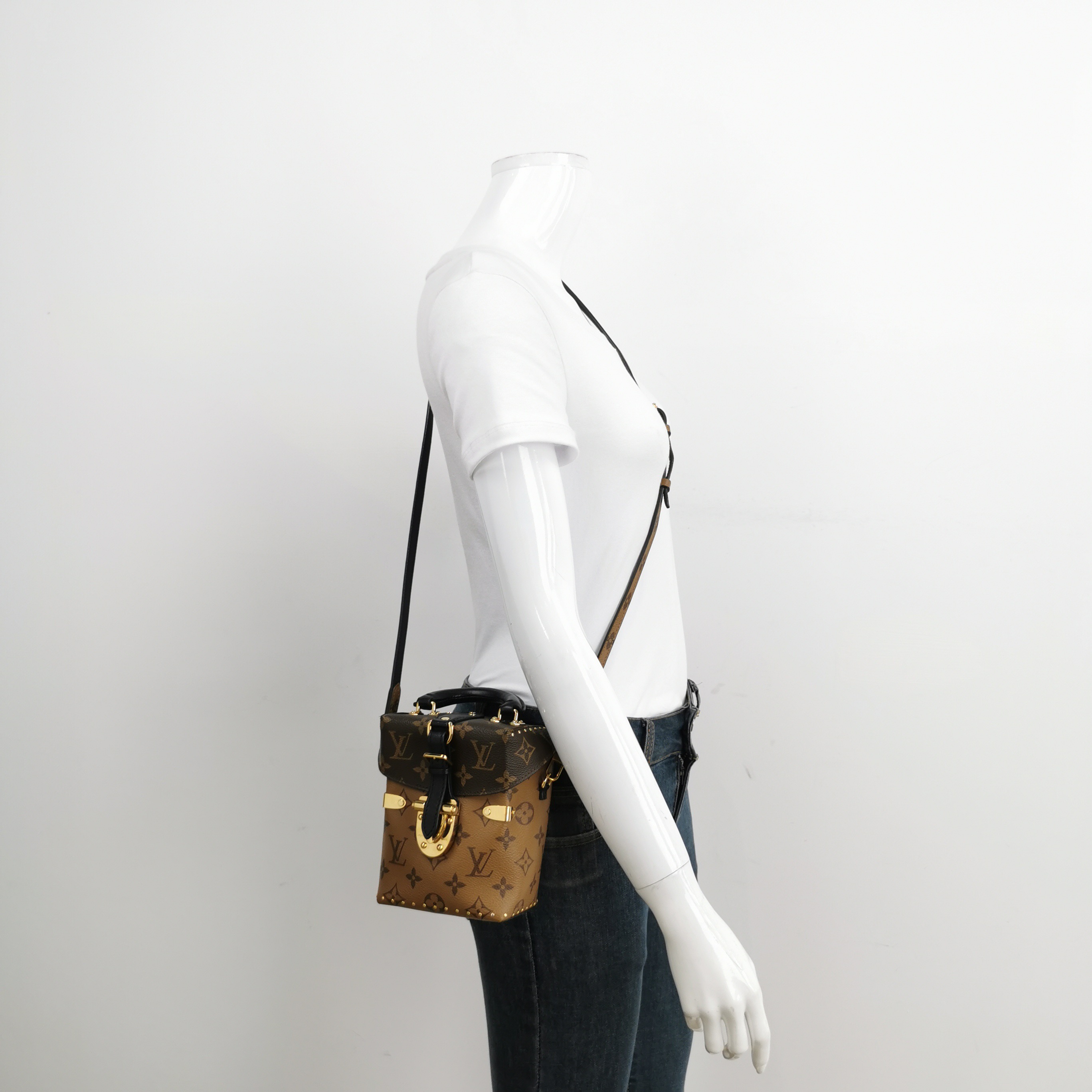 Louis Vuitton(LV) Camera Box Handbag Studded Reverse Monogram Canvas — alternate view