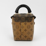 Louis Vuitton(LV) Camera Box Handbag Studded Reverse Monogram Canvas — thumbnail 4