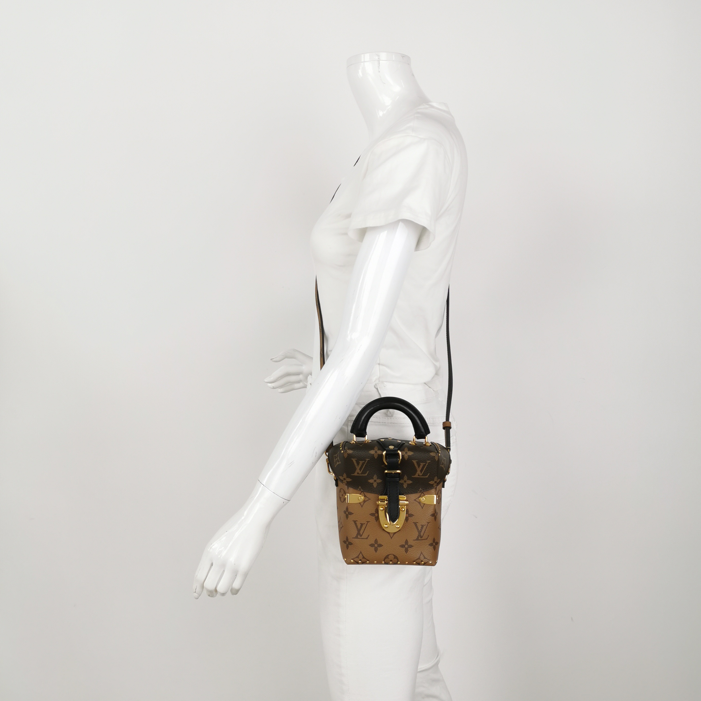 Louis Vuitton(LV) Camera Box Handbag Studded Reverse Monogram Canvas — alternate view