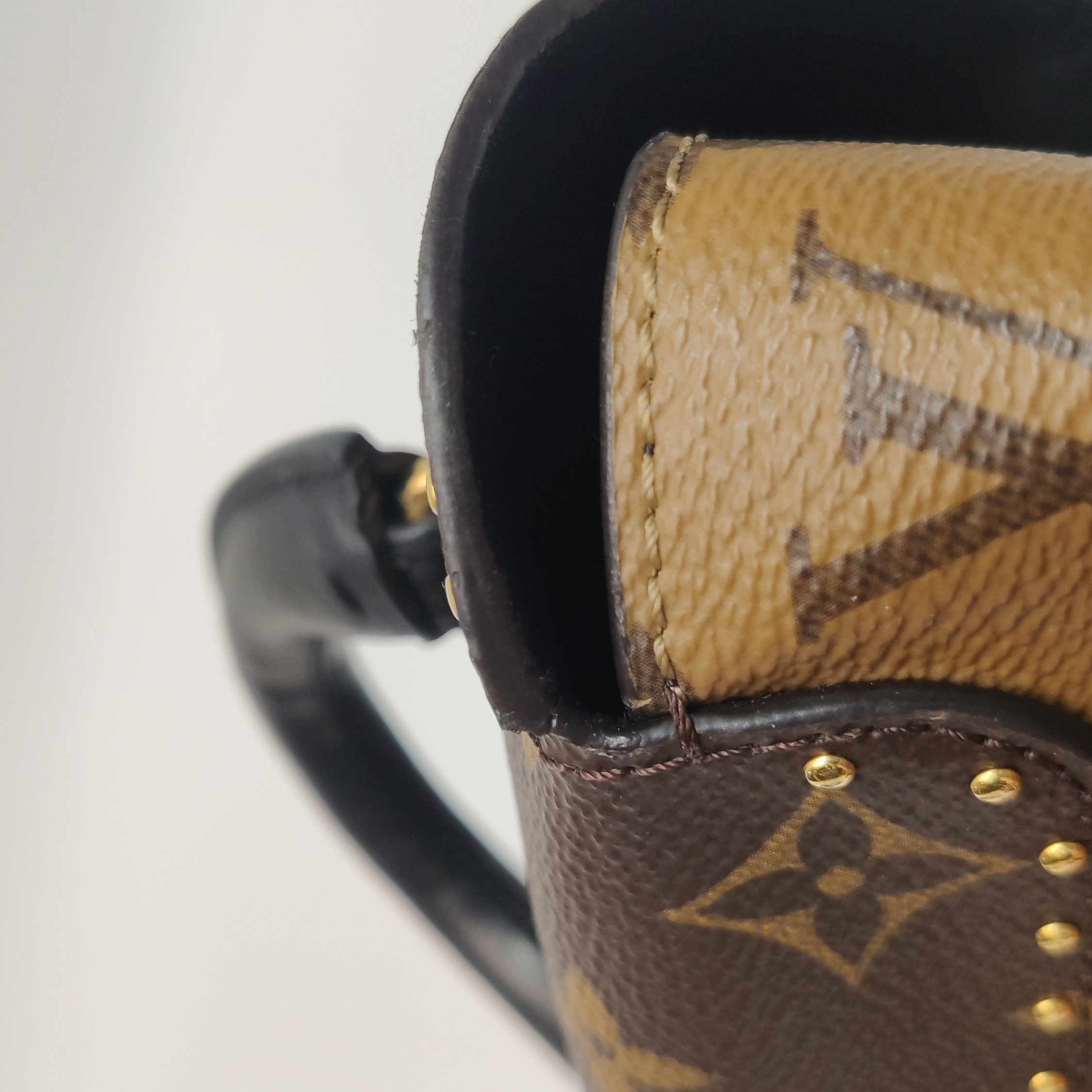 Louis Vuitton(LV) Camera Box Handbag Studded Reverse Monogram Canvas — photo 12 of 14