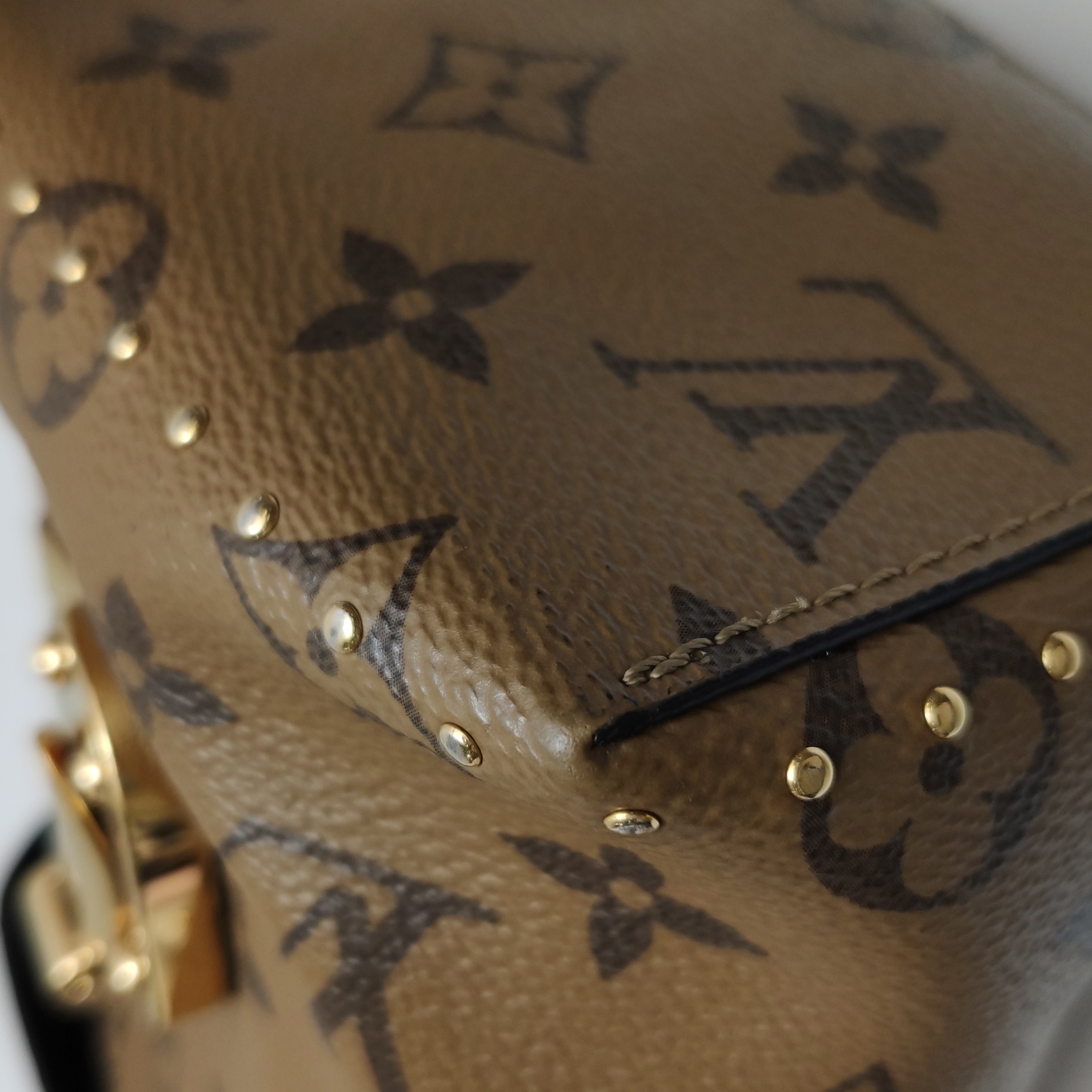 Louis Vuitton(LV) Camera Box Handbag Studded Reverse Monogram Canvas — photo 14 of 16
