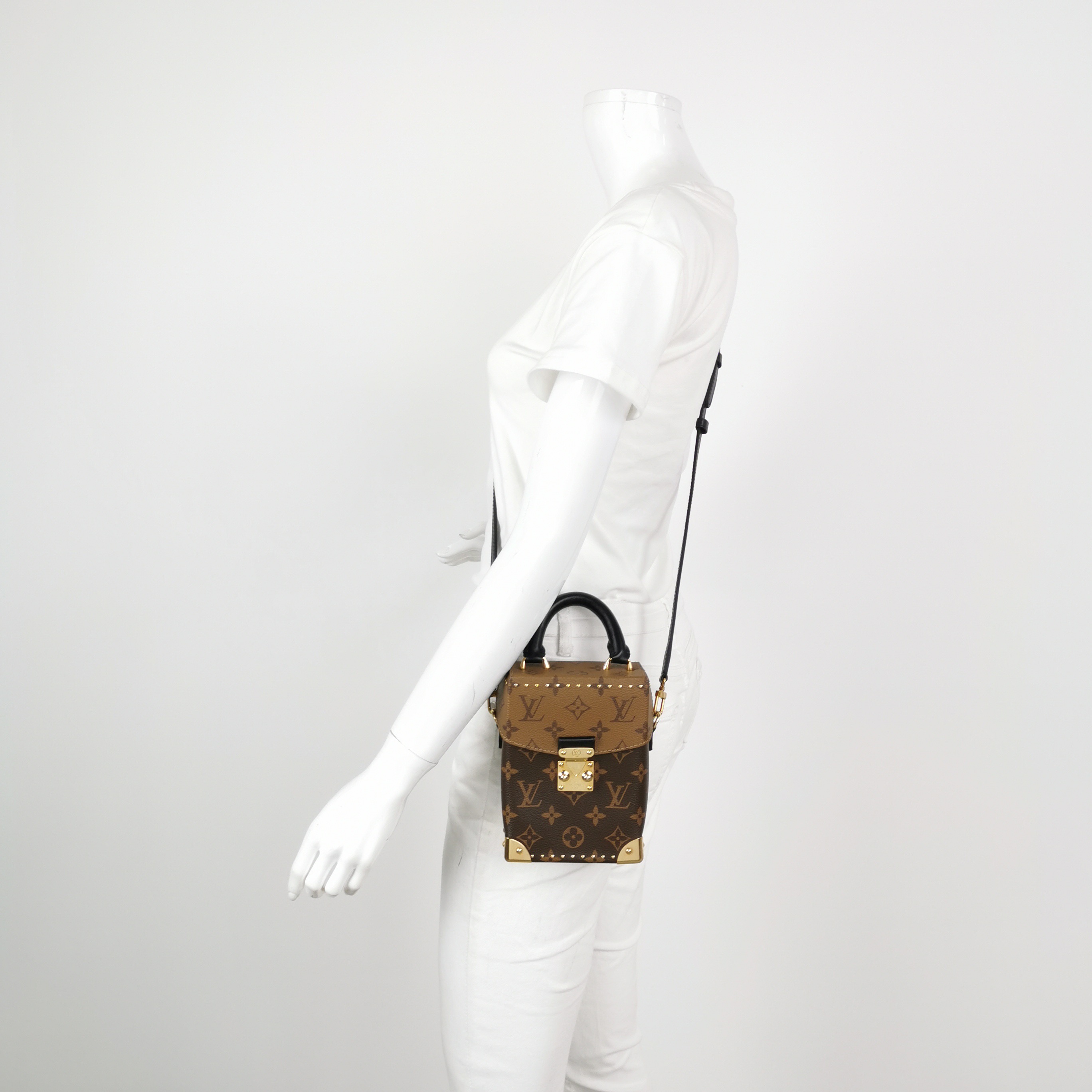 Louis Vuitton(LV) Camera Box NM Handbag Studded Reverse Monogram Canvas — alternate view