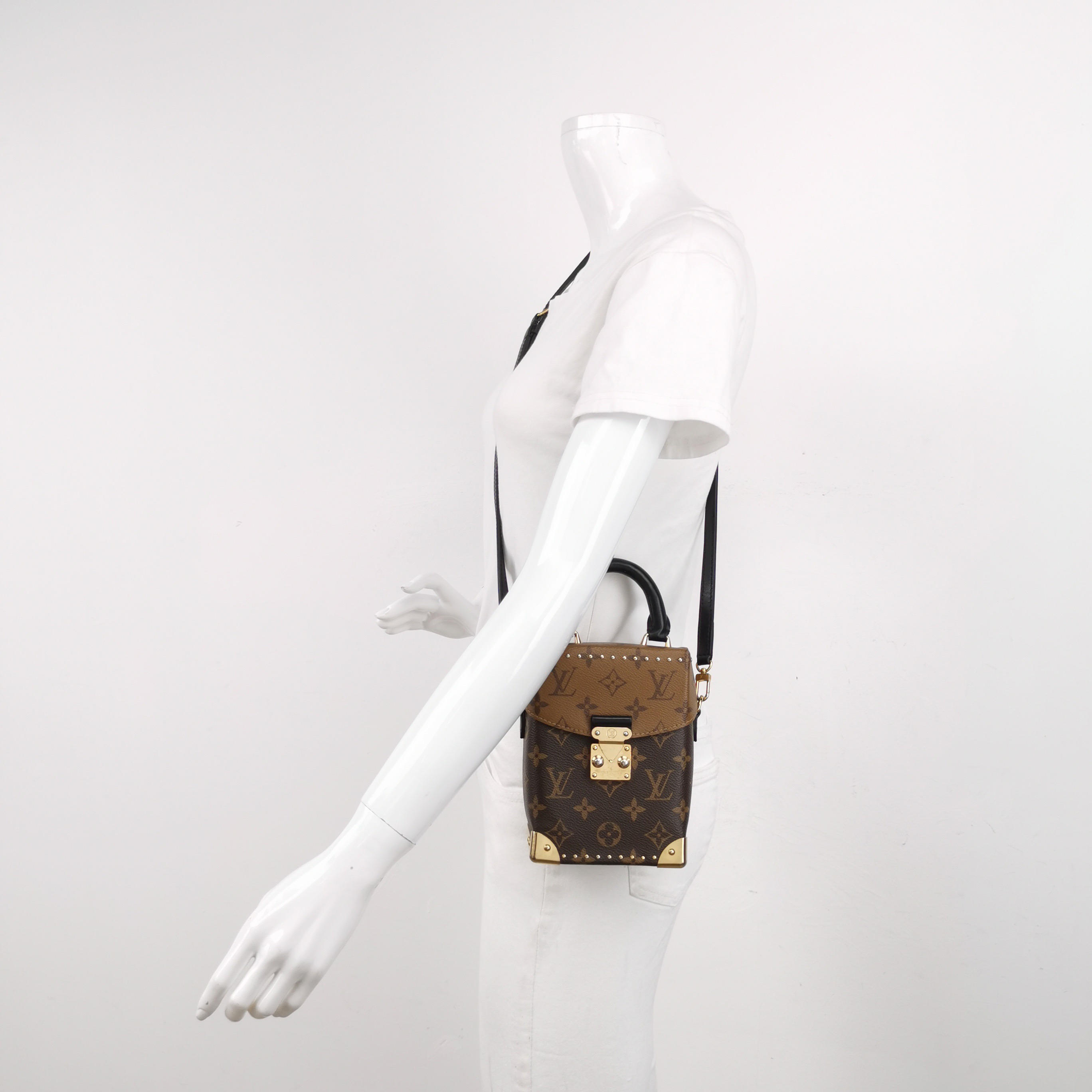Louis Vuitton(LV) Camera Box NM Handbag Studded Reverse Monogram Canvas — alternate view
