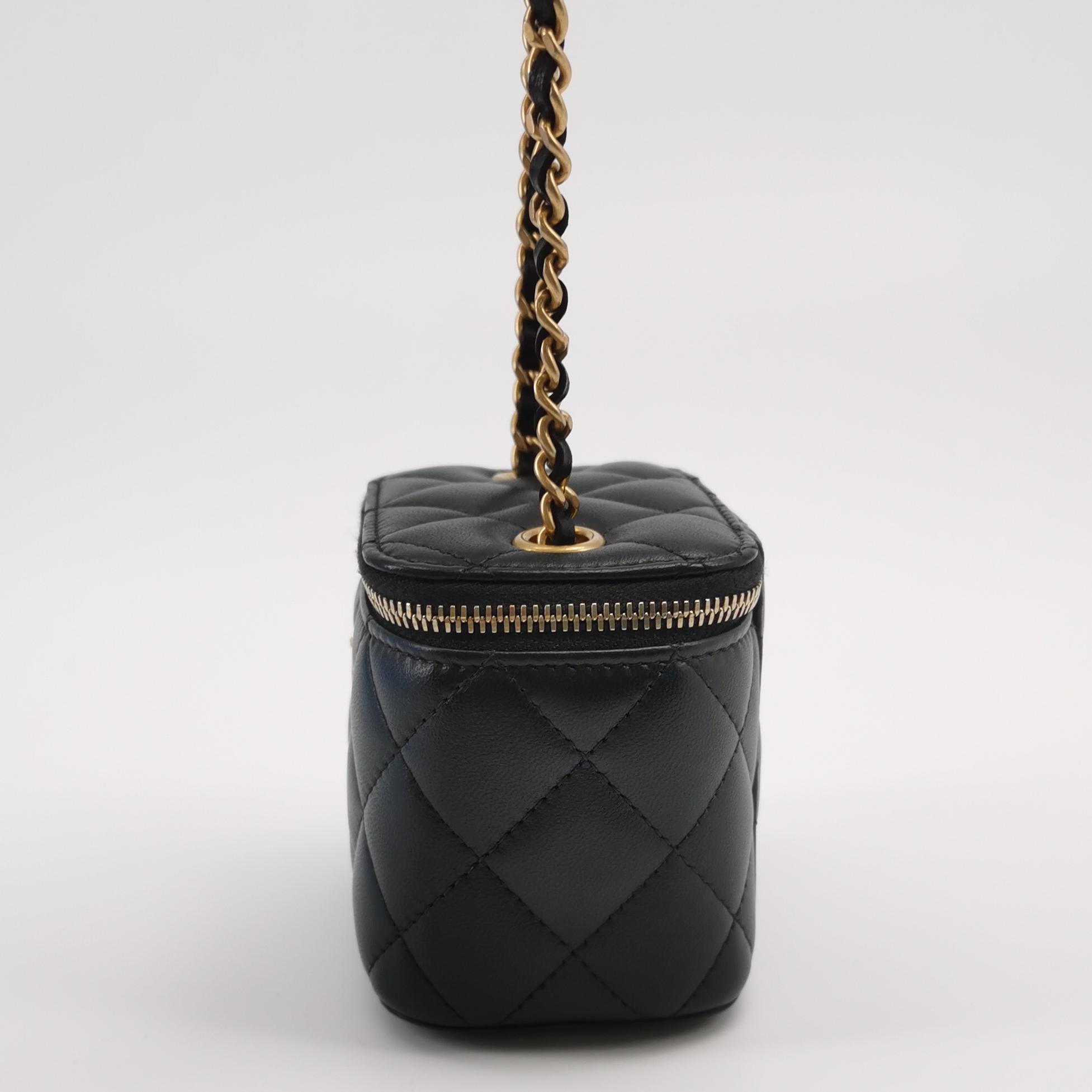 Chanel Pearl Crush Vanity Case with Chain Quilted Lambskin Mini — photo 3 of 18