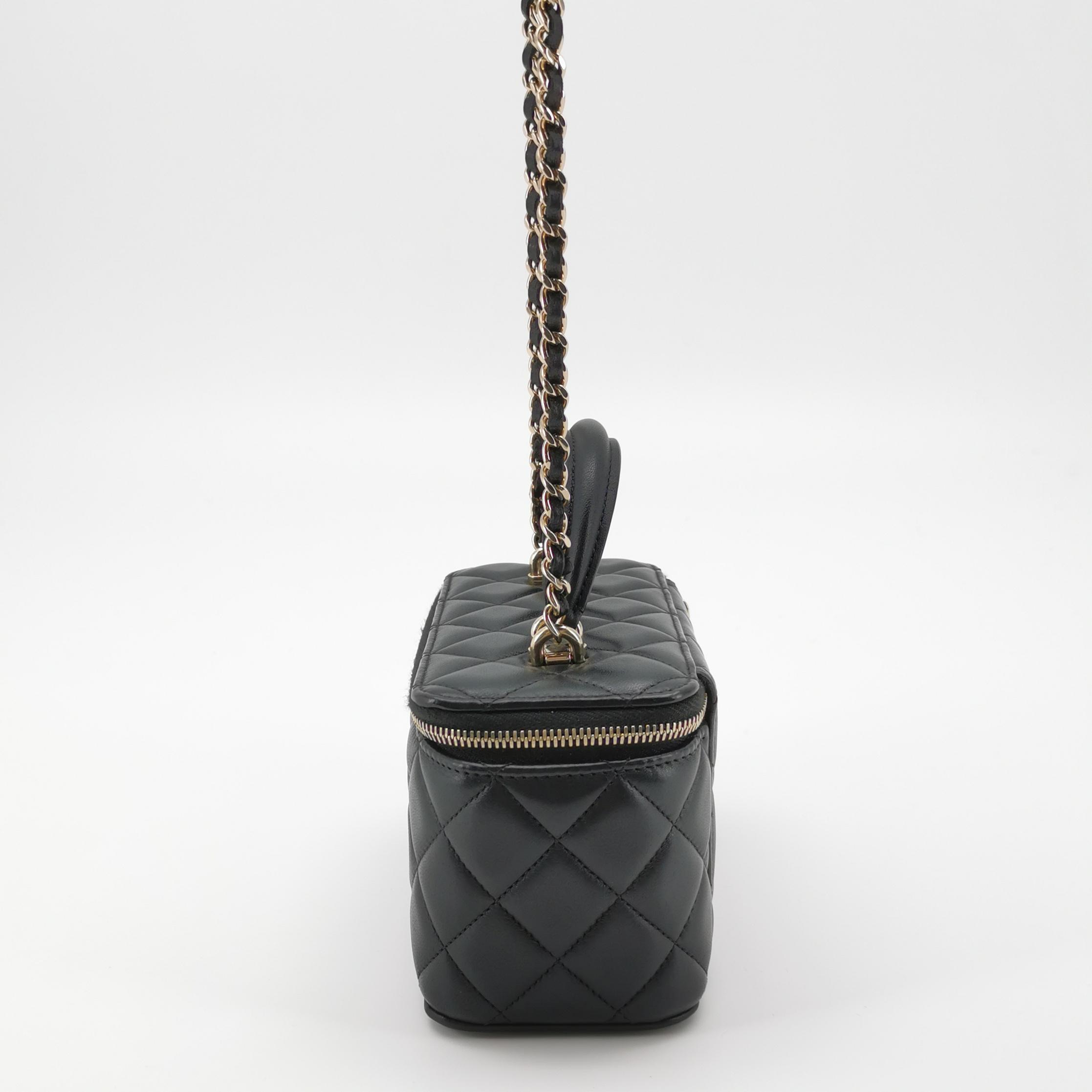 Chanel Classic Top Handle Vanity Case with Chain Quilted Lambskin Small — photo 3 of 14