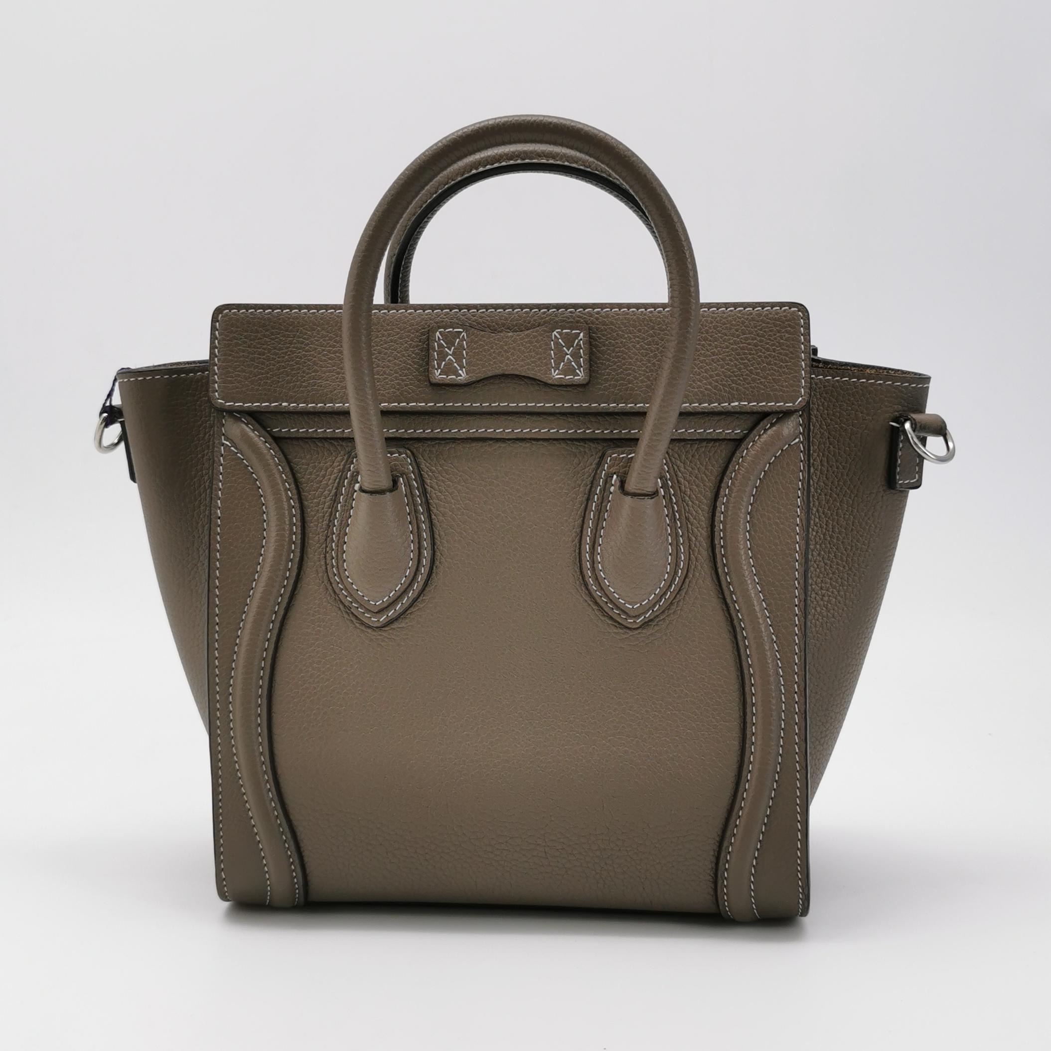 Celine Luggage Bag Grainy Leather Nano — photo 5 of 14
